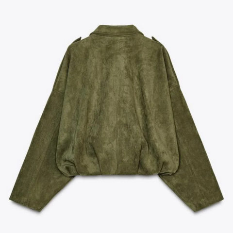 Women’s Suede Oversized Jacket | Warm