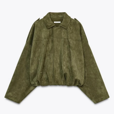 Women’s Suede Oversized Jacket | Warm