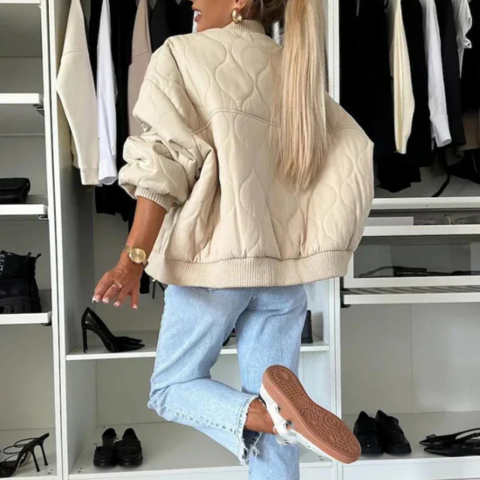 Women’s Trendy Bomber Jacket | Warm