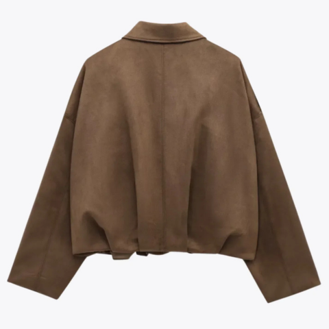 Women’s Suede Oversized Jacket | Warm