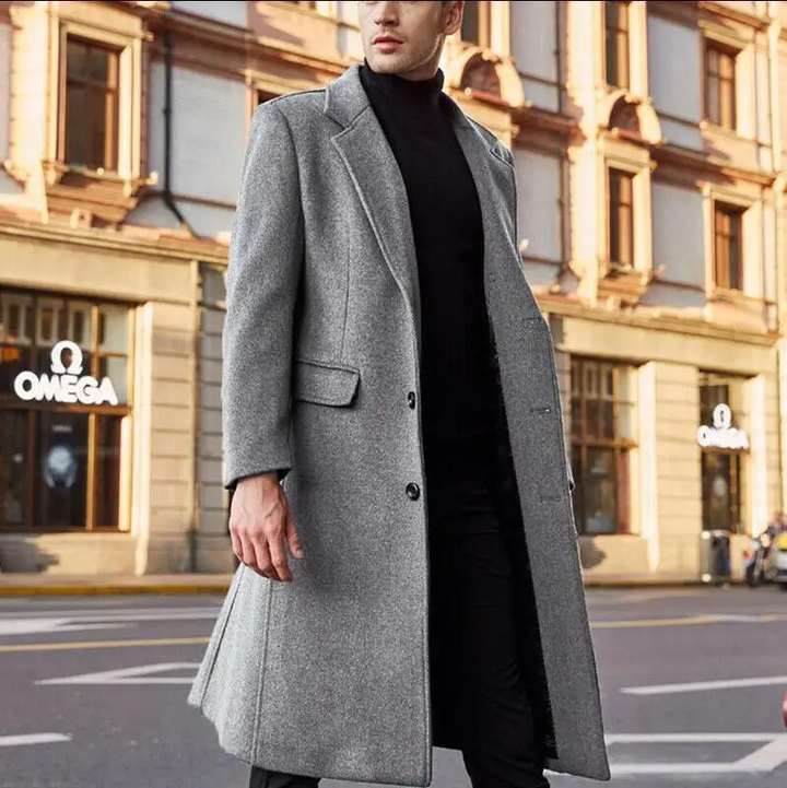 Men’s Slim Classic Coat | Long