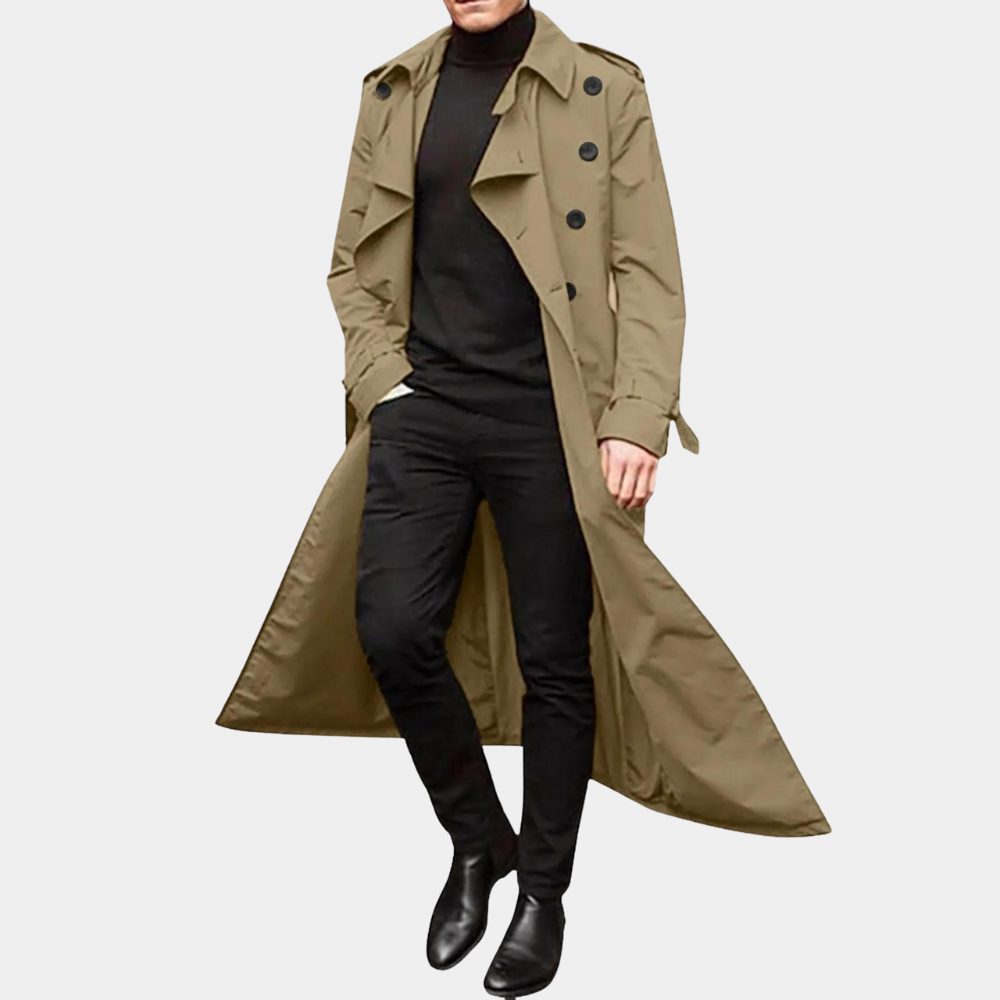 Men's Waterproof Trench Coat | Long