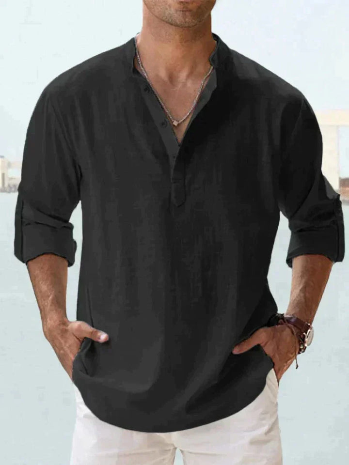Men’s Old Money Style Linen Shirt | Long Sleeve