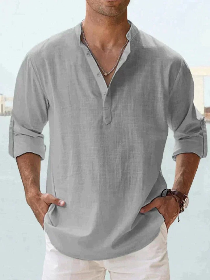 Men’s Old Money Style Linen Shirt | Long Sleeve