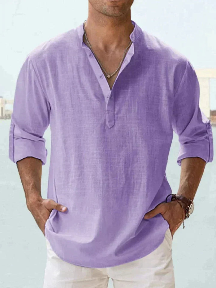 Men’s Old Money Style Linen Shirt | Long Sleeve