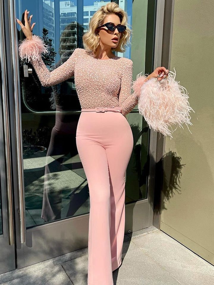 Women’s Sequin Jumpsuit | Wide Leg