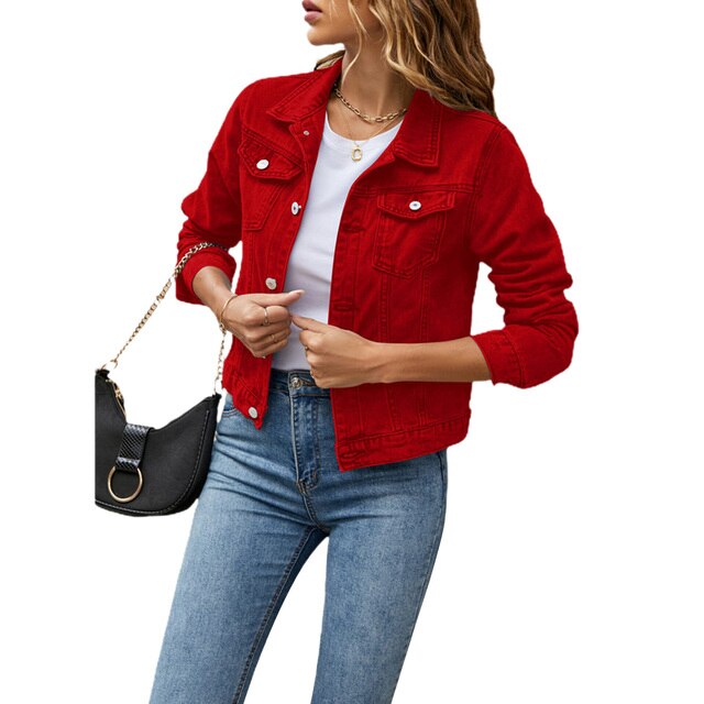 Women's casual denim jacket | Warm