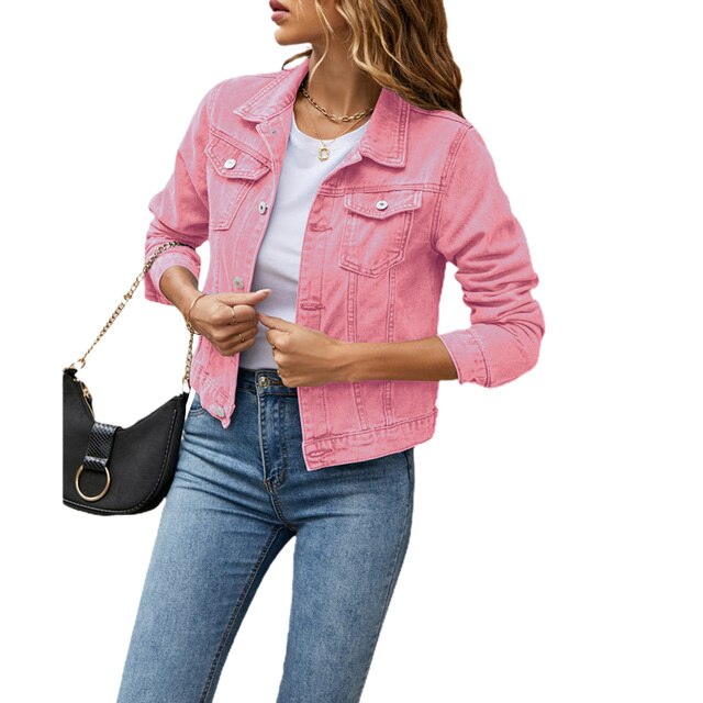 Women's casual denim jacket | Warm