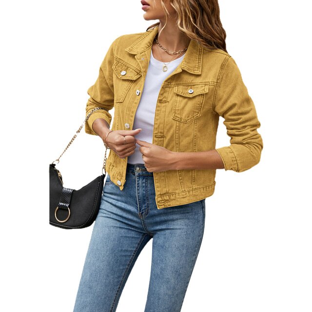 Women's casual denim jacket | Warm