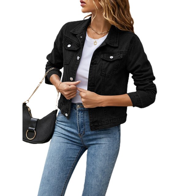Women's casual denim jacket | Warm