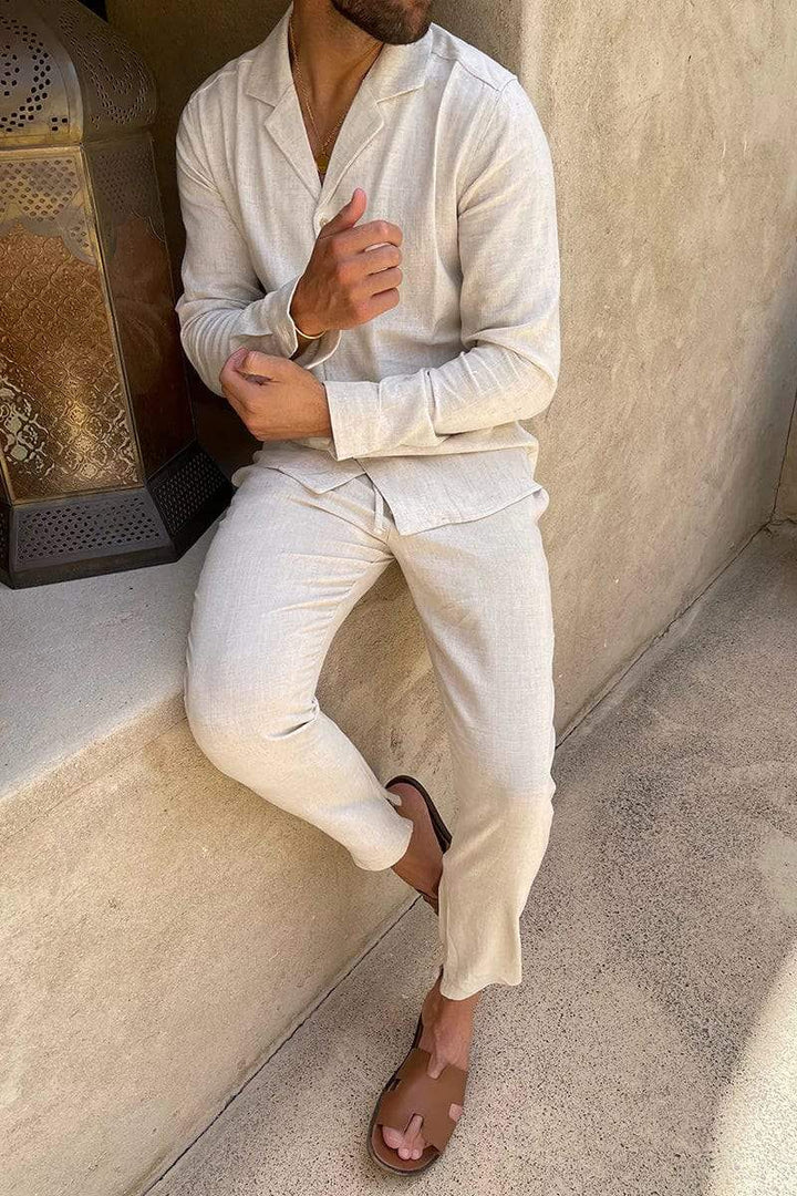 Men's Breathable Linen Set | Two Piece