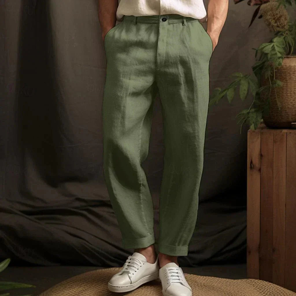 Men’s Casual Breathable Linen Pants | Trousers