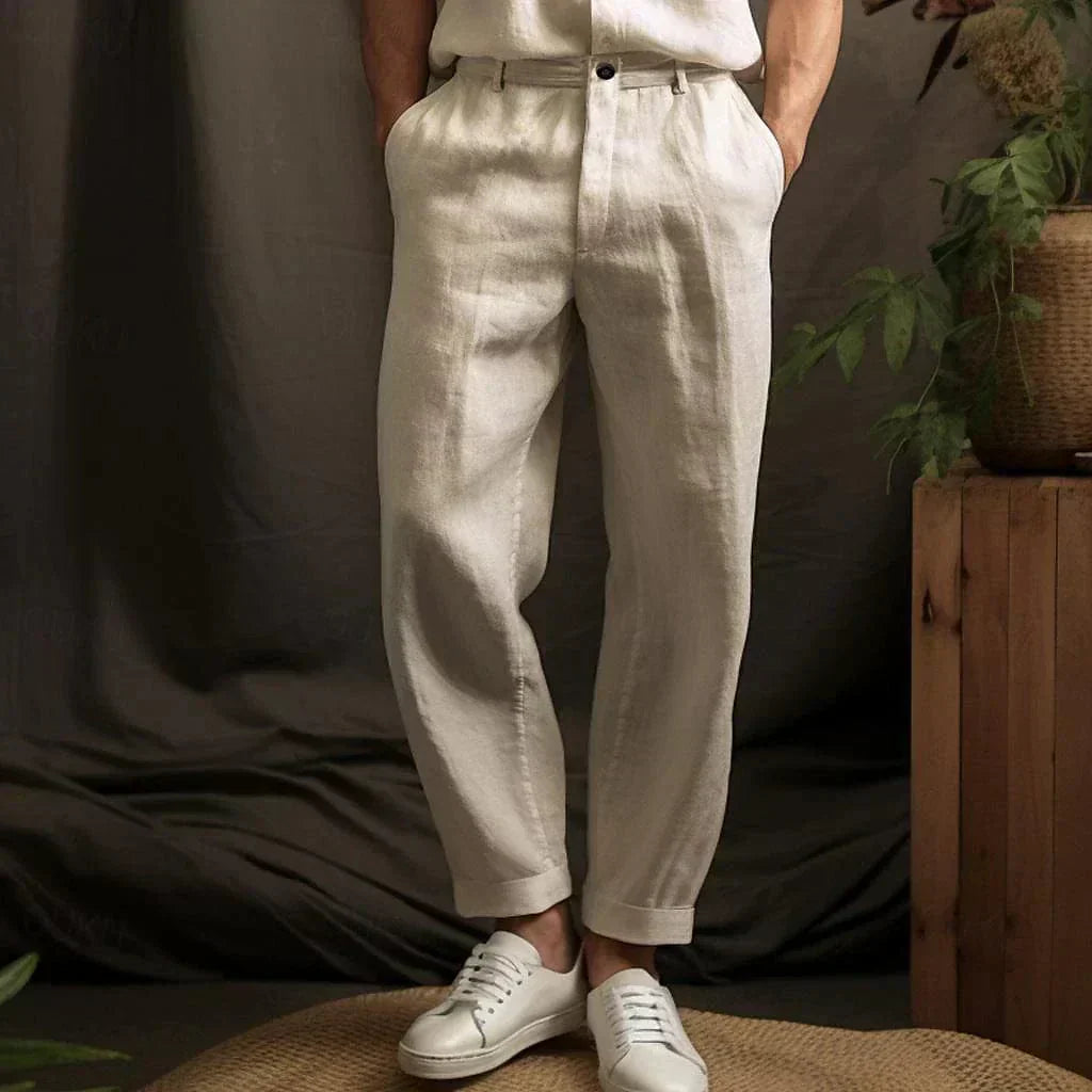 Men’s Casual Breathable Linen Pants | Trousers
