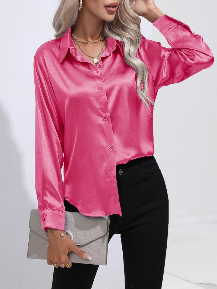 Women’s Satin Blouse | Long Sleeve