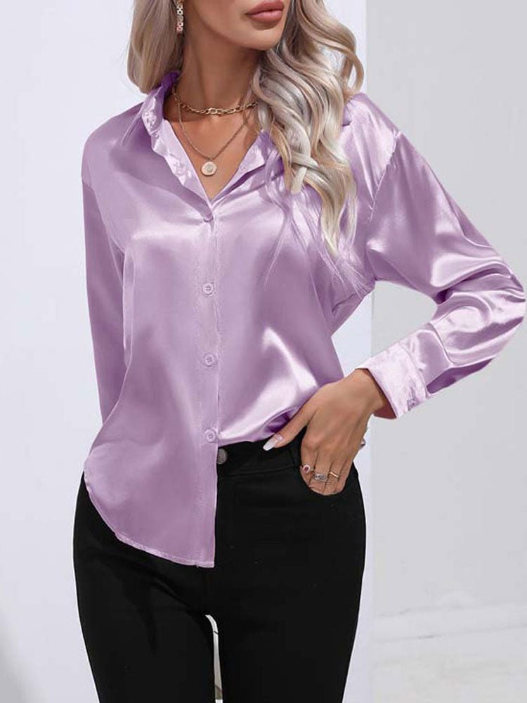 Women’s Satin Blouse | Long Sleeve