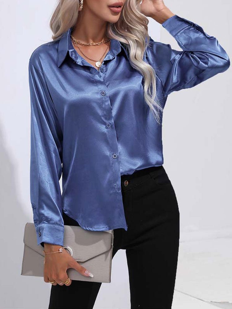 Women’s Satin Blouse | Long Sleeve