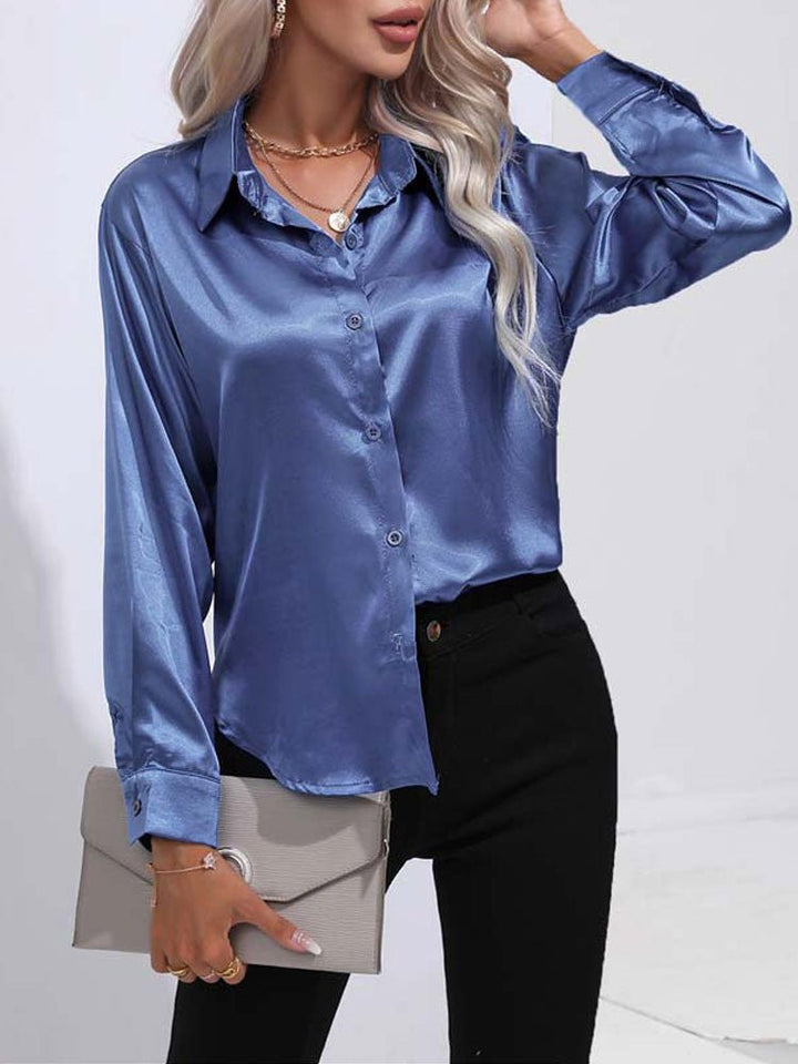 Women’s Satin Blouse | Long Sleeve