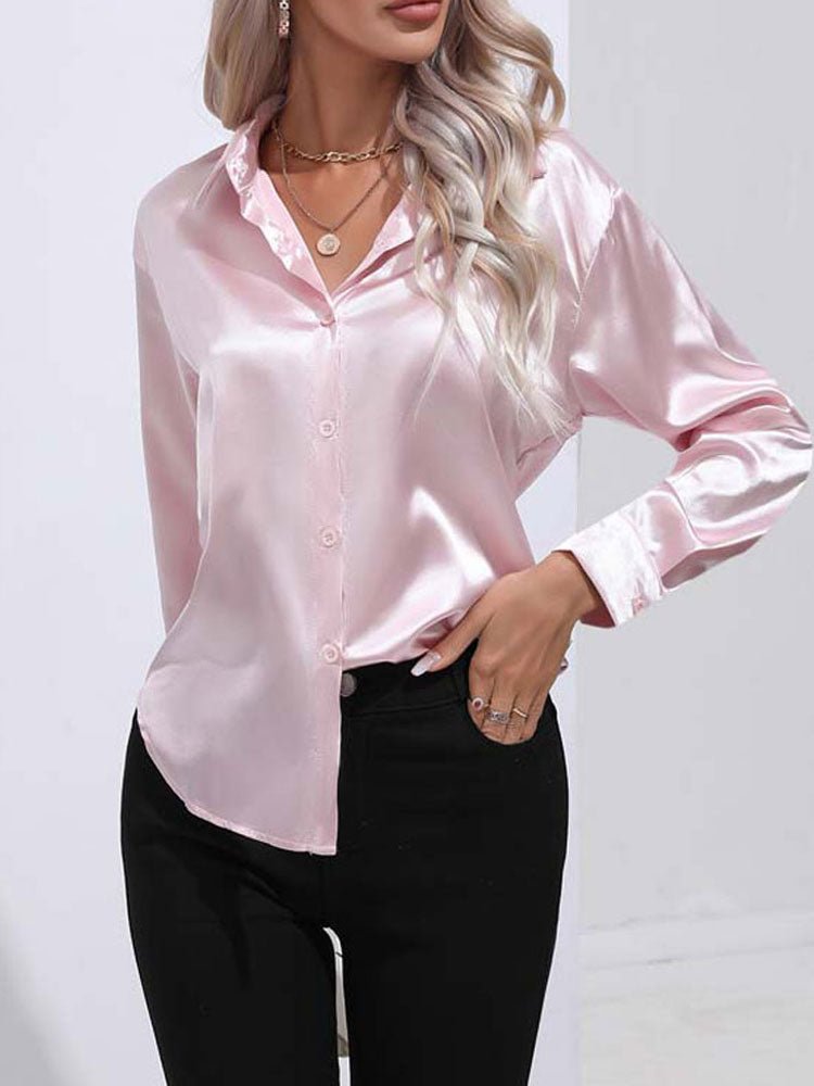 Women’s Satin Blouse | Long Sleeve