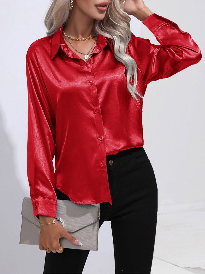 Women’s Satin Blouse | Long Sleeve