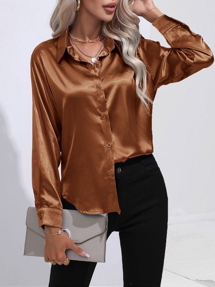 Women’s Satin Blouse | Long Sleeve