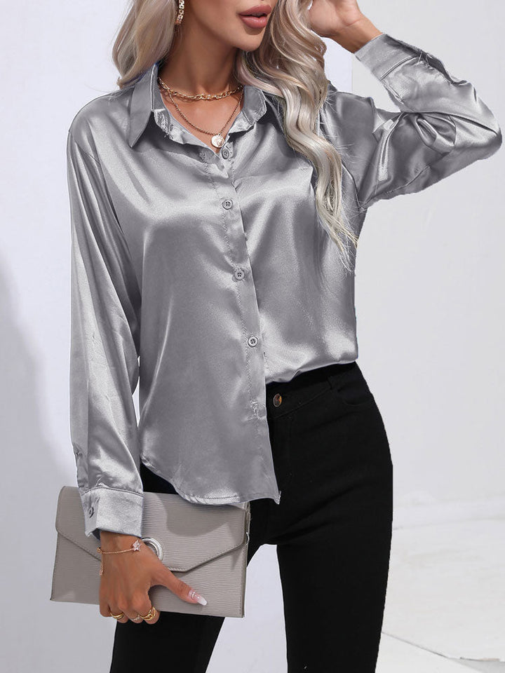 Women’s Satin Blouse | Long Sleeve