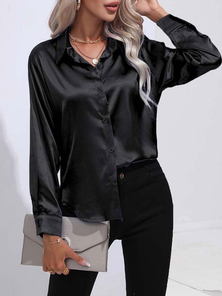 Women’s Satin Blouse | Long Sleeve