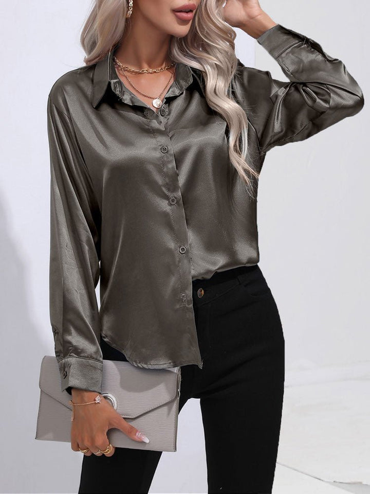 Women’s Satin Blouse | Long Sleeve